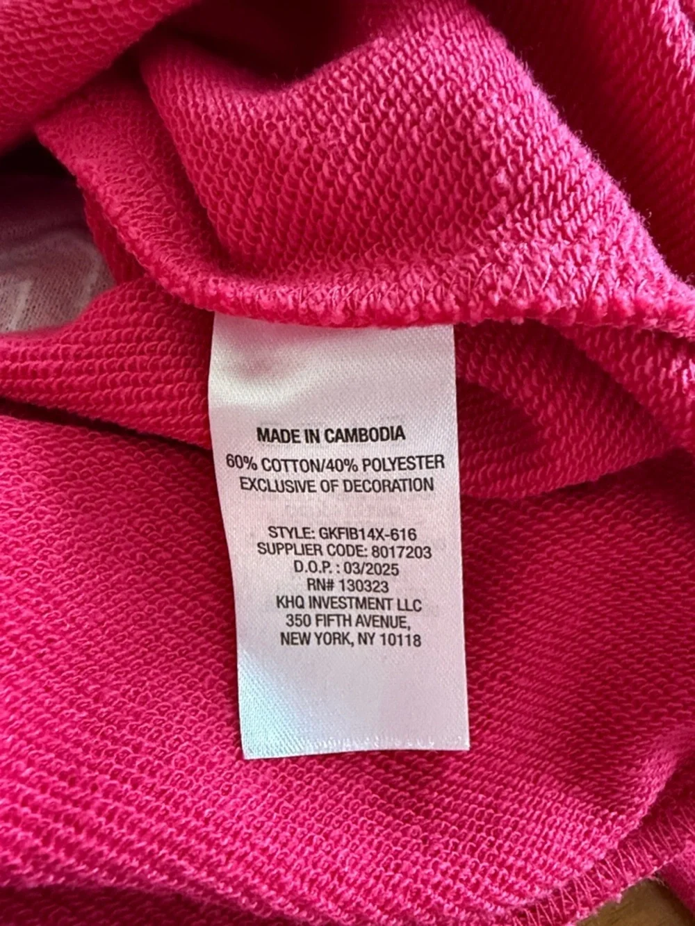 GAP Hot Pink Logo Crewneck Sweatshirt